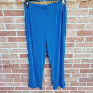 Easywear by Chico's Liquid Knit Pants Women's Large Teal Elastic Waist Pull On